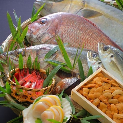 【海鮮料理でグレードアップ！】旬の刺身盛と魚料理付き日本海プラン